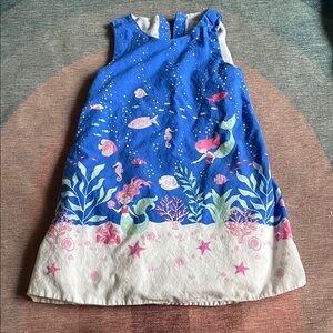 Tommy Bahama Mermaid Print Blue and Pink Kids Dress